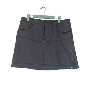 Athleta Take A Hike Side Button Gray Athletic Sport Skirt Size 12